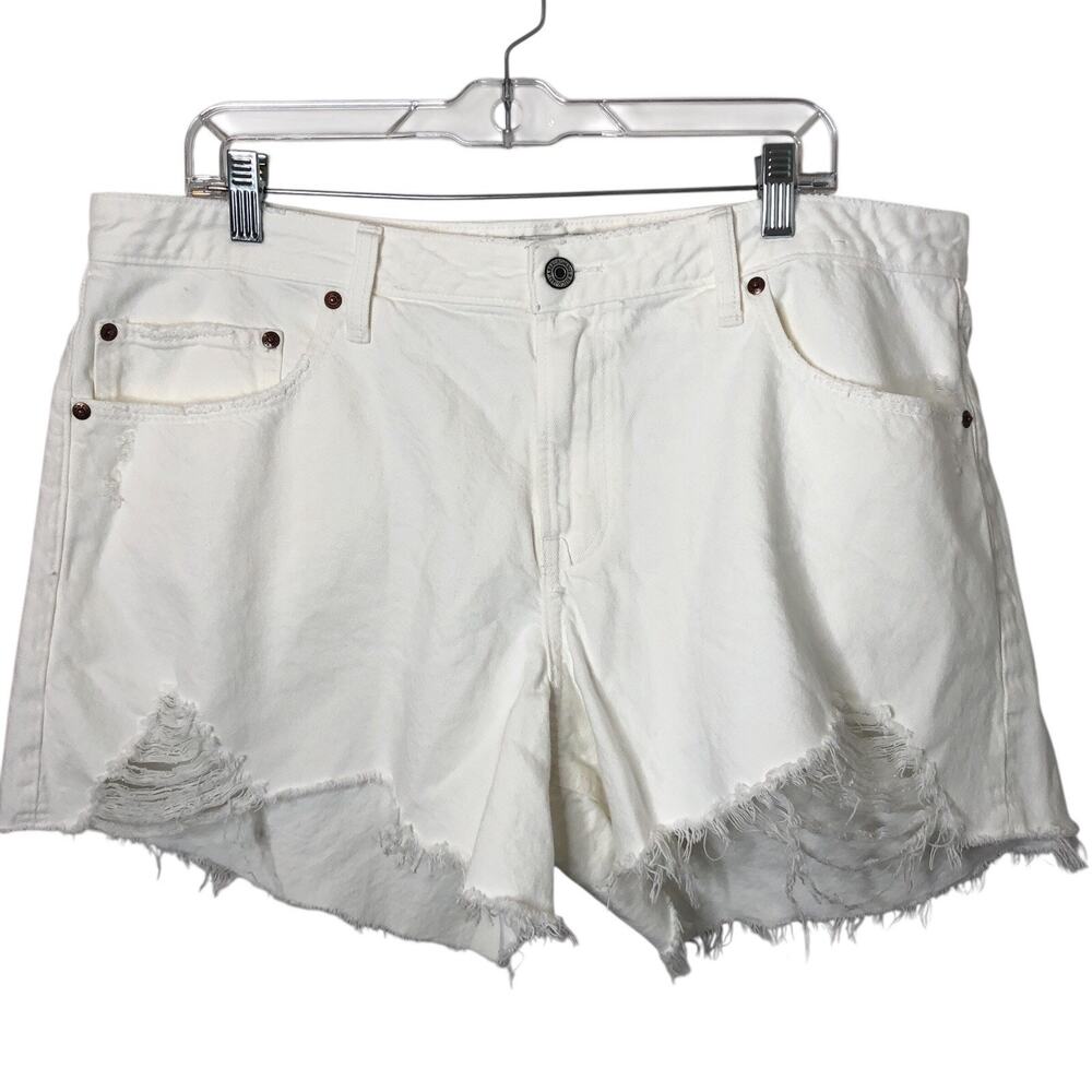 Abercrombie & Fitch NWT Women's The Baggy Low Rise Distressed Shorts Size 33/16